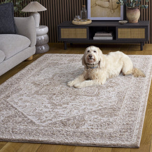 Safavieh Lunara Power Loomed Turkish Polyester Area Rug Plush Neutral Texture for Any Room LUA318E-5