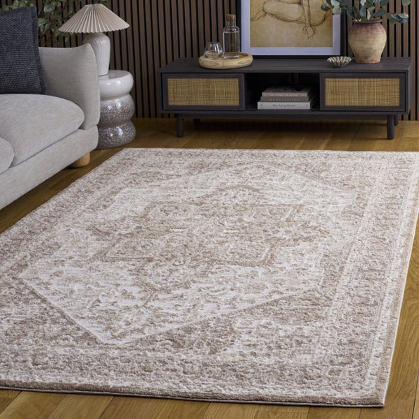 Safavieh Lunara Power Loomed Turkish Polyester Area Rug Plush Neutral Texture for Any Room LUA318E-5