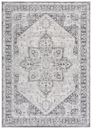 Safavieh Lunara Power Loomed Polyester Area Rug Traditional Ivory Grey for Living Dining Rooms LUA318F-5