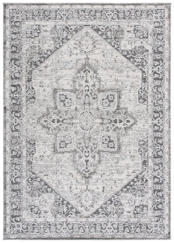 Safavieh Lunara Power Loomed Polyester Area Rug Traditional Ivory Grey for Living Dining Rooms LUA318F-5