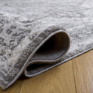 Safavieh Lunara Power Loomed Polyester Area Rug Traditional Ivory Grey for Living Dining Rooms LUA318F-5