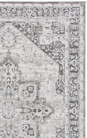 Safavieh Lunara Power Loomed Polyester Area Rug Traditional Ivory Grey for Living Dining Rooms LUA318F-5