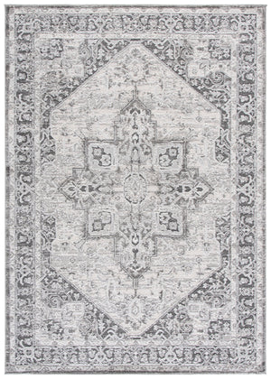 Safavieh Lunara Ivory Grey Runner Rug — Low-Profile Power-Loomed Turkish Polyester, Durable & Stylish 8Ft 2'-2" x 8'-0" LUA318F-28