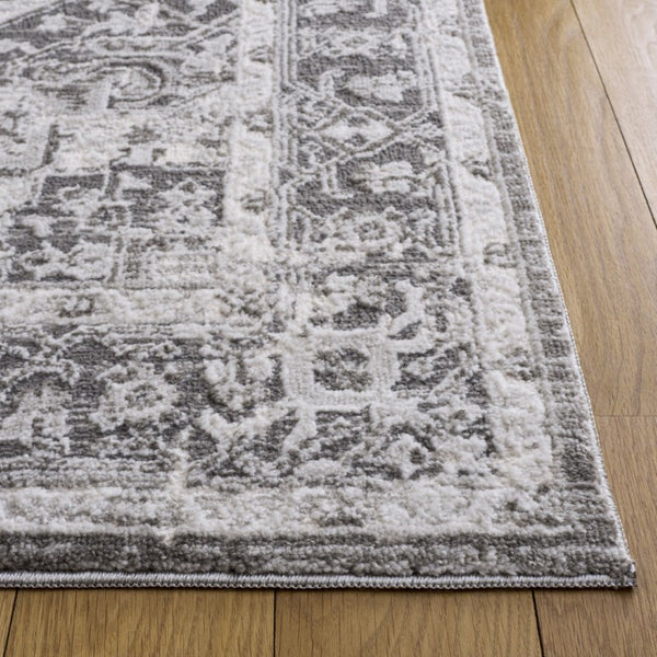 Safavieh Lunara Power Loomed Polyester Area Rug Neutral Ivory Grey Low Pile Living Room LUA318F-8