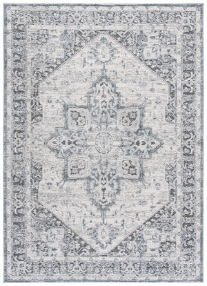 Safavieh Lunara Medallion Area Rug Ivory Blue Power Loomed Polyester Traditional Living Room LUA318L-5