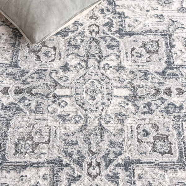 Safavieh Lunara Traditional Ivory Blue Polyester Area Rug for Living Room or Bedroom LUA318L-9