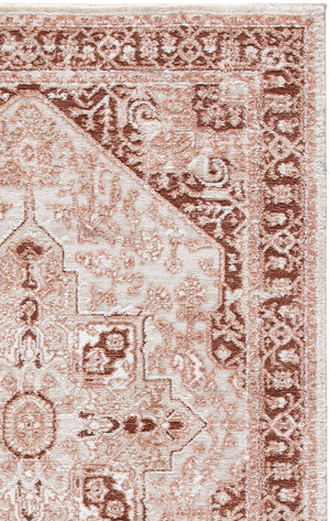 Safavieh Lunara Traditional Power Loomed Polyester Area Rug Warm Rust Ivory Living Room Anchor LUA318P-5