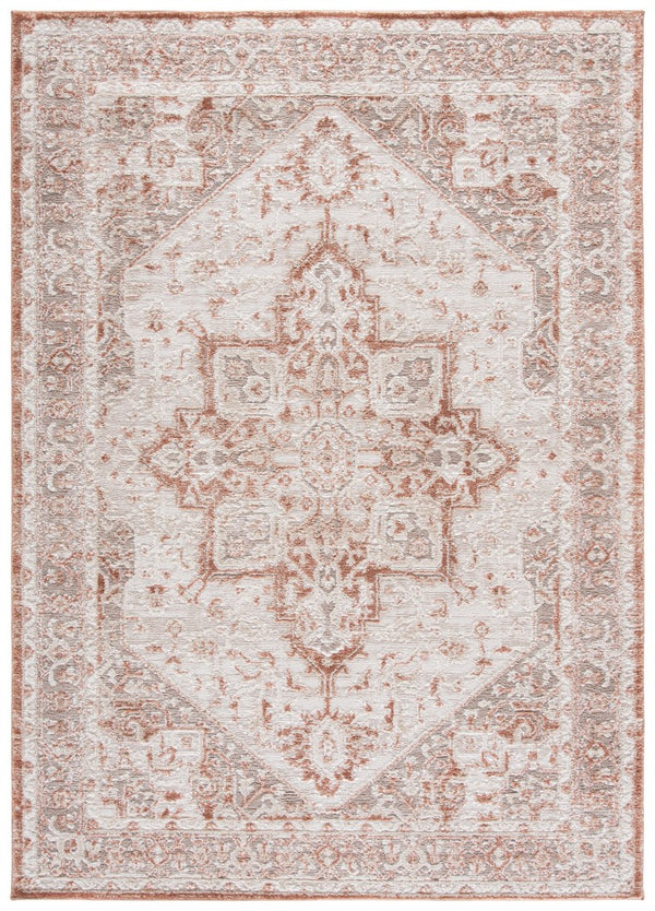 Safavieh Lunara Power Loomed Ivory Rust Traditional Area Rug Turkey Woven Polyester Accent LUA318R-5