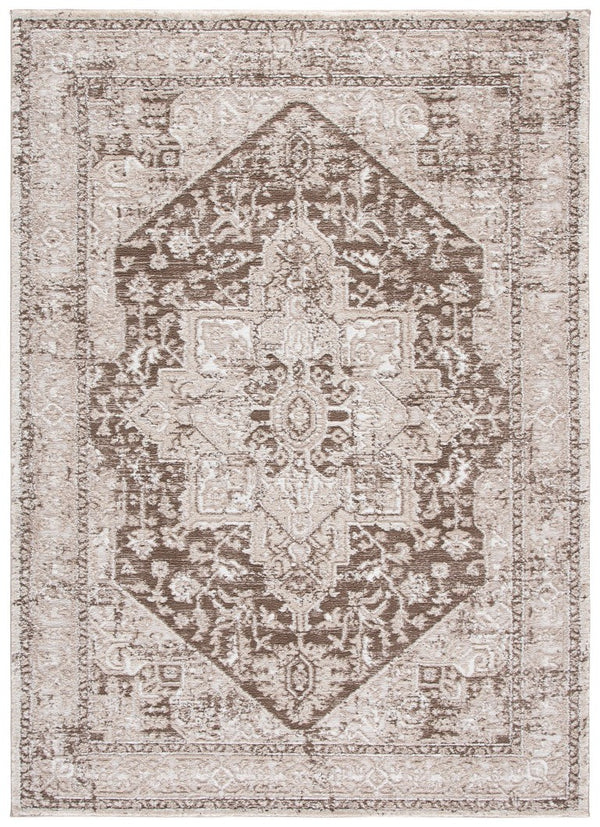 Safavieh Lunara Power Loomed Polyester Area Rug Traditional Turkish Brown Ivory Living Room LUA318T-5