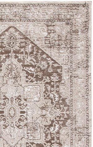 Safavieh Lunara Power Loomed Polyester Area Rug Traditional Turkish Brown Ivory Living Room LUA318T-5