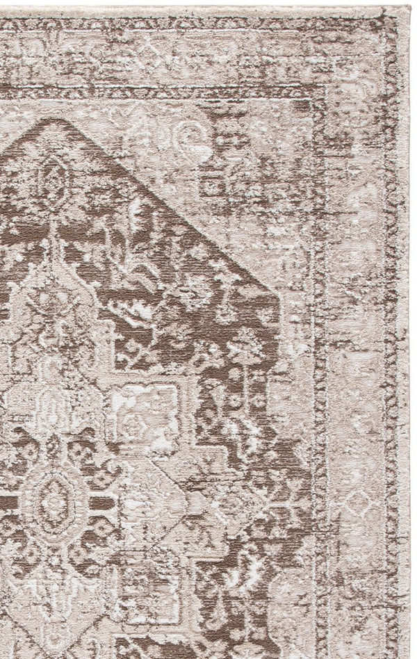 Safavieh Lunara Power Loomed Polyester Area Rug Traditional Turkish Brown Ivory Living Room LUA318T-5