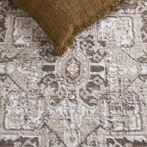 Safavieh Lunara Power Loomed Polyester Area Rug Warm Brown Ivory Transitional Living Room LUA318T-8