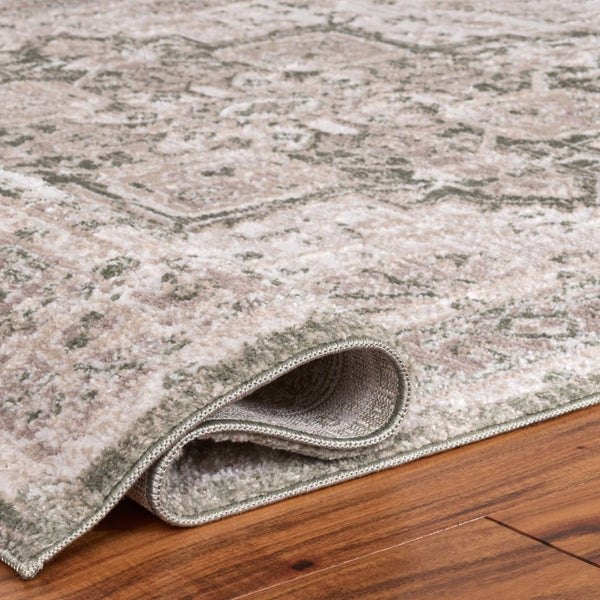 Safavieh Lunara Power Loomed Polyester Area Rug Traditional Ivory Green Living Room Accent LUA318W-5