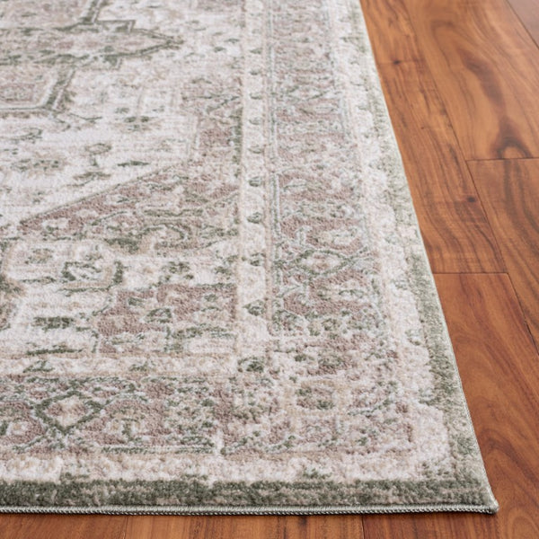 Safavieh Lunara Power Loomed Polyester Area Rug Traditional Ivory Green Living Room Accent LUA318W-5