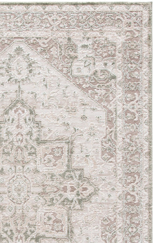 Safavieh Lunara Power Loomed Polyester Area Rug Traditional Ivory Green Living Room Accent LUA318W-5
