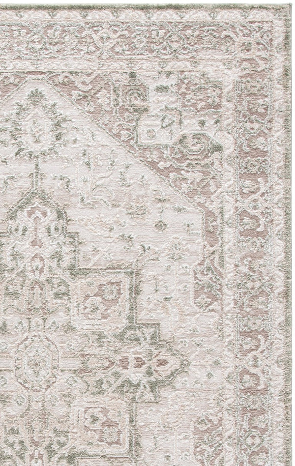 Safavieh Lunara Power Loomed Polyester Area Rug Traditional Ivory Green Living Room Accent LUA318W-5