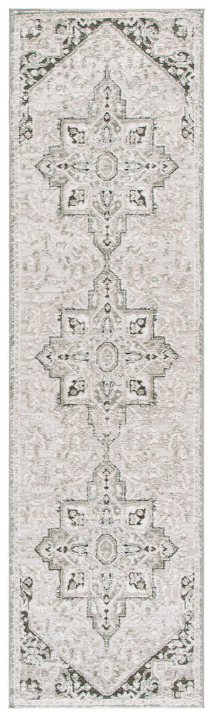Safavieh Lunara Turkish Round Area Rug In Green & Ivory — Plush Low-Profile Power-Loomed Durability For Living Rooms 6'-7" x 6'-7" LUA318Y-7R
