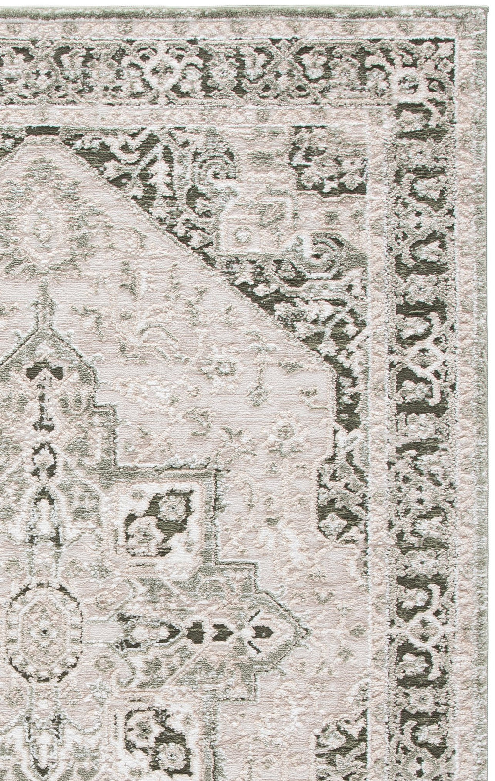 Safavieh Lunara Turkish Runner Rug In Green And Ivory — Low-Profile, Stain-Resistant Plush For Hallways 2'-2" x 8'-0" LUA318Y-28