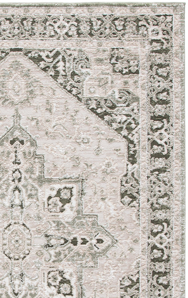 Safavieh Lunara Turkish Round Area Rug In Green & Ivory — Plush Low-Profile Power-Loomed Durability For Living Rooms 6'-7" x 6'-7" LUA318Y-7R