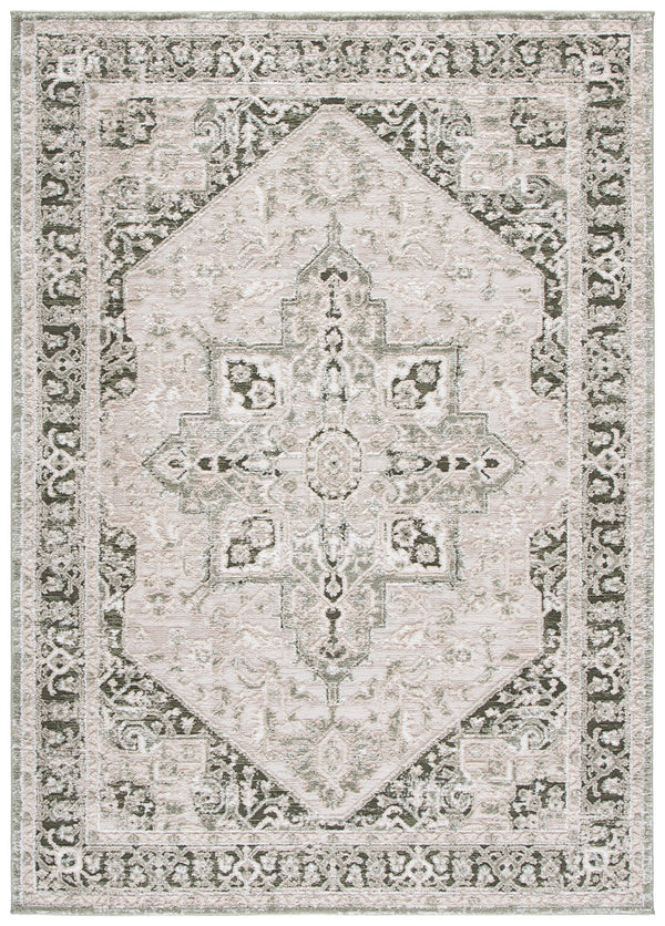 Safavieh Lunara Turkish Round Area Rug In Green & Ivory — Plush Low-Profile Power-Loomed Durability For Living Rooms 6'-7" x 6'-7" LUA318Y-7R