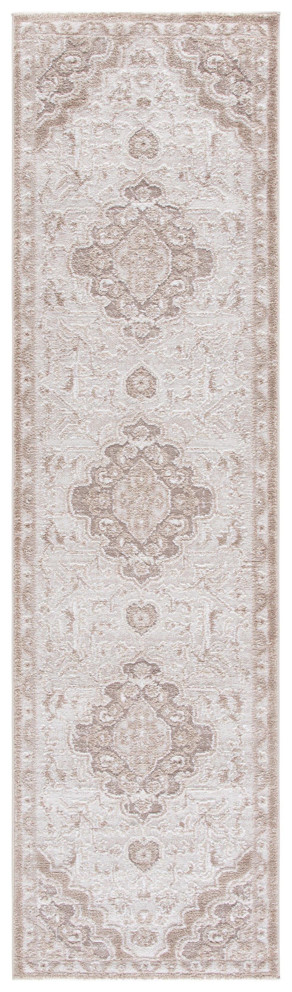 Safavieh Lunara Timeless Ivory Beige Round Rug — Low-Profile Polyester Power-Loomed In Turkey, Durable Elegance 6'-7" x 6'-7" LUA320A-7R