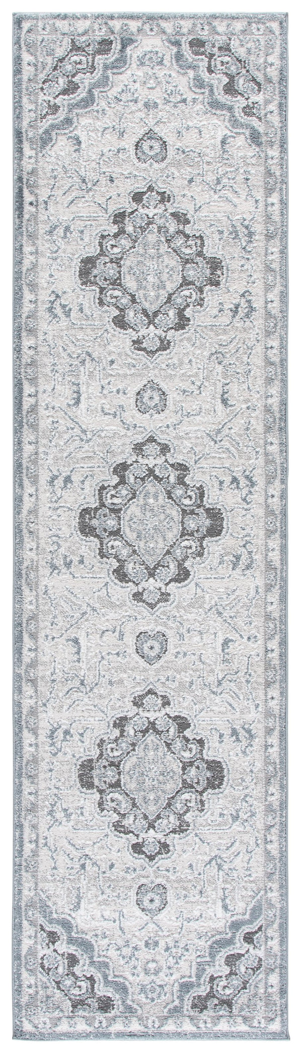 Safavieh Lunara Timeless Ivory And Blue Round Area Rug — Low‑Profile, Stain‑Resistant Power‑Loomed Turkish Craftsmanship 6'-7" x 6'-7" LUA320L-7R