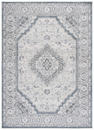 Safavieh Lunara Traditional Power Loomed Polyester Area Rug Ivory Blue Plush Living Room LUA320L-5