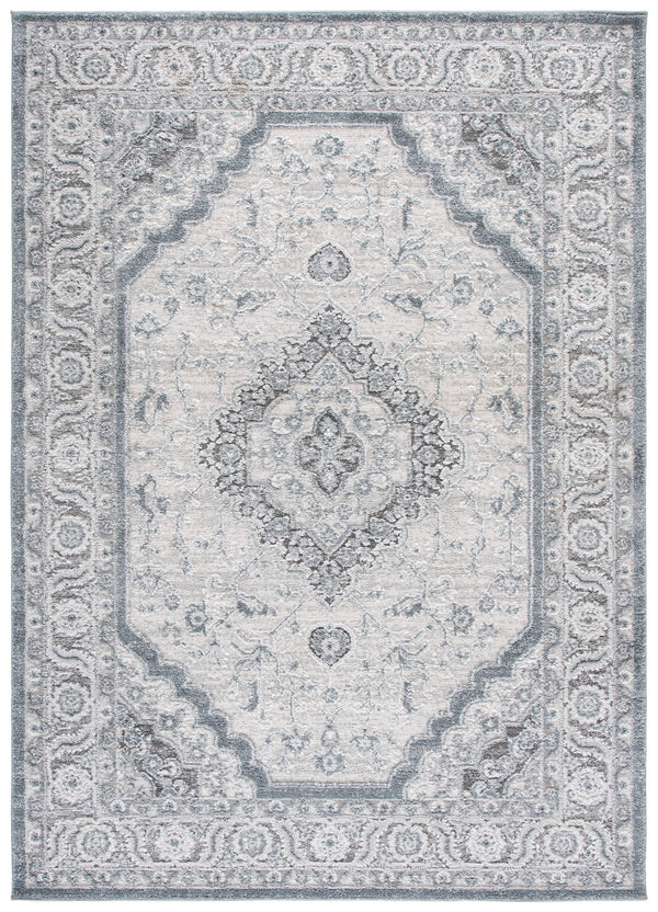 Safavieh Lunara Elegant Ivory And Blue Turkish Runner — Low-Profile Durable Power-Loomed Polyester For Halls 2'-2" x 8'-0" LUA320L-28