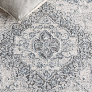 Safavieh Lunara Power Loomed Polyester Area Rug Ivory Blue Traditional Living Room Floor LUA320L-9