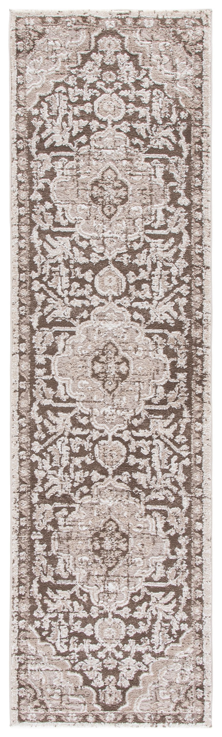 Safavieh Lunara Turkish Square Area Rug In Brown & Beige — Low 1/2" Pile, Power-Loomed Durability, Timeless Style 6'-7" x 6'-7" LUA320T-7SQ