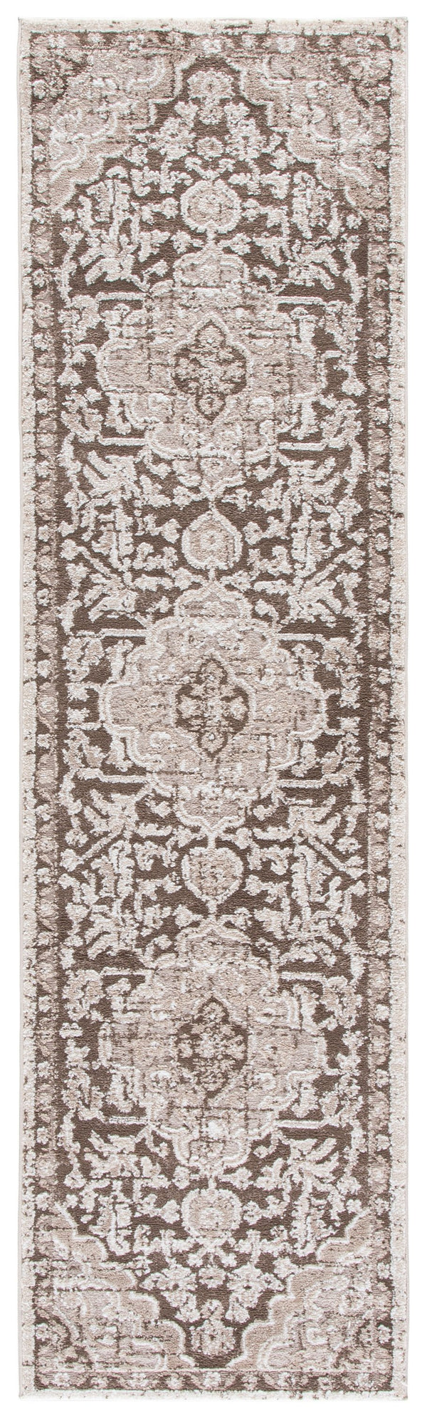 Safavieh Lunara Turkish Square Area Rug In Brown & Beige — Low 1/2" Pile, Power-Loomed Durability, Timeless Style 6'-7" x 6'-7" LUA320T-7SQ