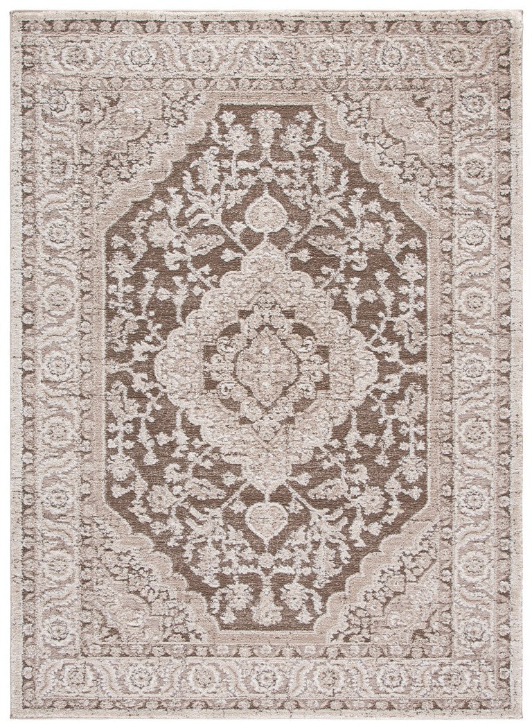 Safavieh Lunara Power Loomed Polyester Area Rug Turkish Woven Neutral Tones for Living Rooms LUA320T-5