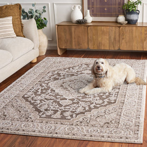 Safavieh Lunara Power Loomed Polyester Area Rug Turkish Woven Neutral Tones for Living Rooms LUA320T-5