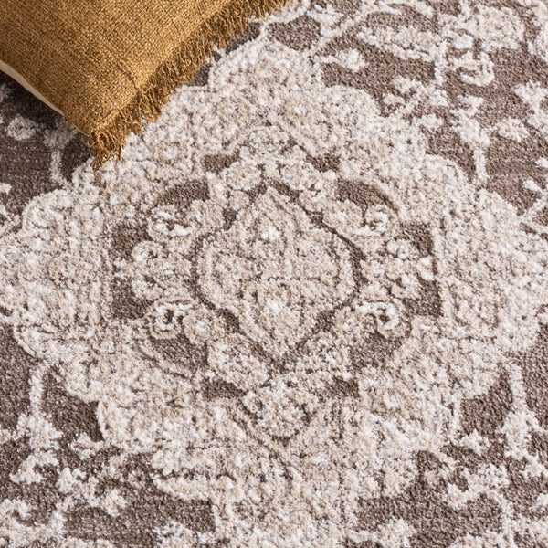 Safavieh Lunara Solid Neutral Polyester Area Rug Turkish Woven for Living Room or Dining Space LUA320T-9