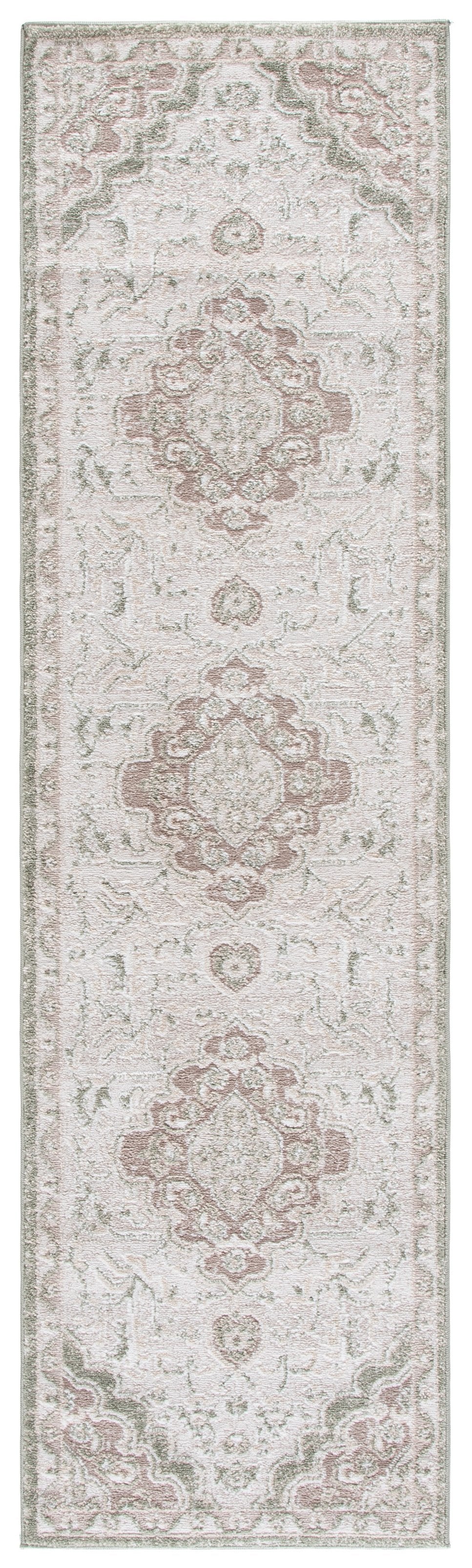 Safavieh Lunara Round Ivory And Green Area Rug — Timeless Traditional Design, Low Pile, Power-Loomed Quality 6'-7" x 6'-7" LUA320W-7R