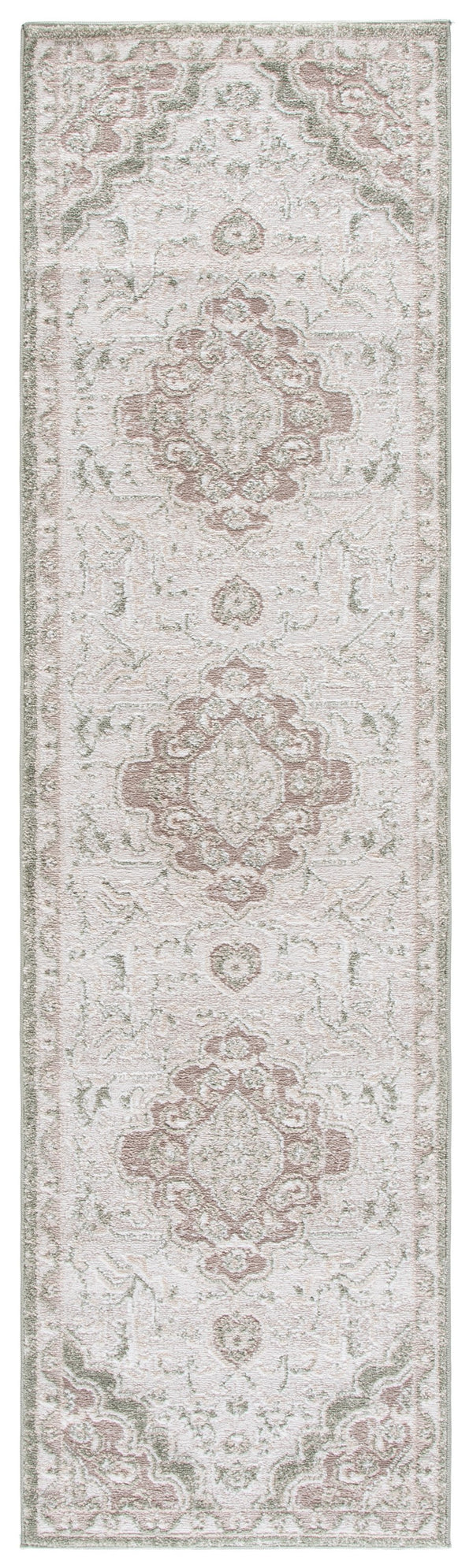 Safavieh Lunara Round Ivory And Green Area Rug — Timeless Traditional Design, Low Pile, Power-Loomed Quality 6'-7" x 6'-7" LUA320W-7R