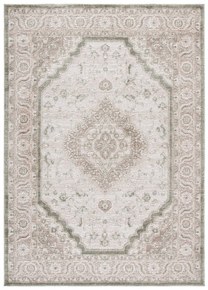 Safavieh Lunara Power Loomed Polyester Area Rug Turkish Ivory Green Plush Living Room Floor LUA320W-5