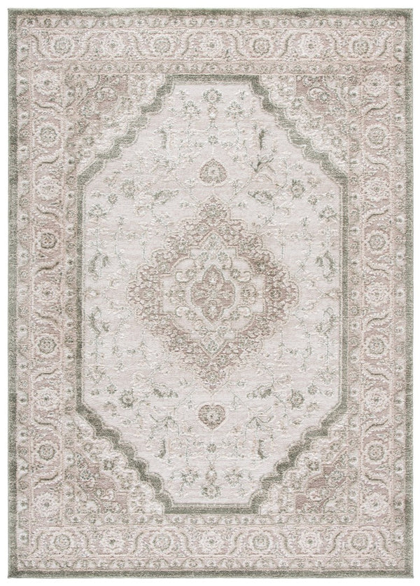 Safavieh Lunara Power Loomed Polyester Area Rug Turkish Ivory Green Plush Living Room Floor LUA320W-5