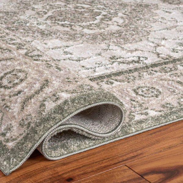 Safavieh Lunara Power Loomed Polyester Area Rug Turkish Ivory Green Plush Living Room Floor LUA320W-5