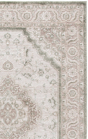 Safavieh Lunara Power Loomed Polyester Area Rug Turkish Ivory Green Plush Living Room Floor LUA320W-5