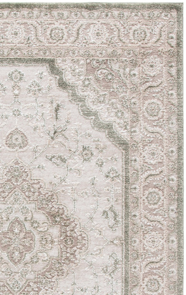 Safavieh Lunara Power Loomed Polyester Area Rug Turkish Ivory Green Plush Living Room Floor LUA320W-5