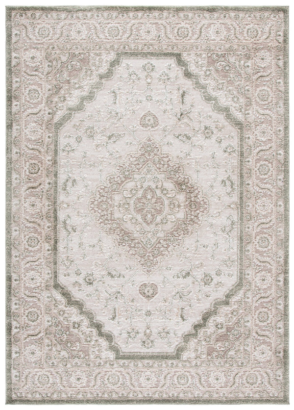 Safavieh Lunara Runner Rug In Ivory & Green — Low-Profile, Power-Loomed Turkish Polyester With Jute Backing 2'-2" x 8'-0" LUA320W-28