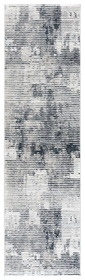 Safavieh Lunara Power Loomed Runner Rug Ivory Blue Polyester Blend for Modern Hallways 2'-2" x 8'-0" LUA324M-28