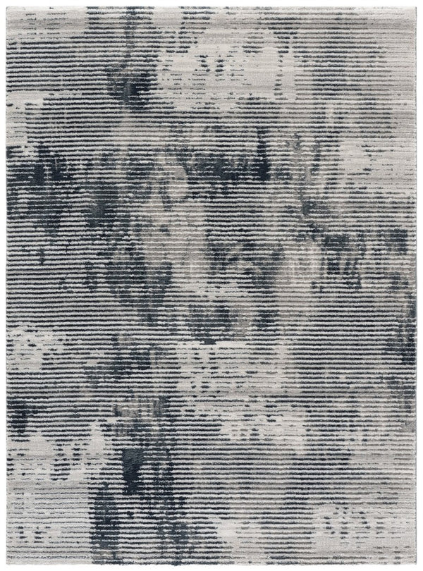 Safavieh Lunara Power Loomed Runner Rug Ivory Blue Polyester Blend for Modern Hallways 5'-3" x 7'-6" LUA324M-5