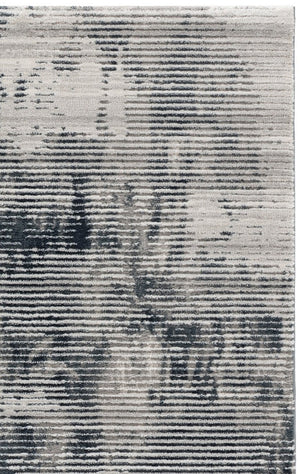 Safavieh Lunara Power Loomed Runner Rug Ivory Blue Polyester Blend for Modern Hallways 5'-3" x 7'-6" LUA324M-5