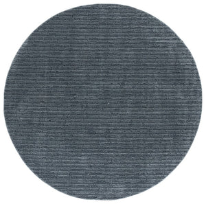 Safavieh Lunara Power Loomed Runner Rug Ivory Blue Polyester Blend for Modern Hallways 6'-7" x 6'-7" (Round) LUA324M-7R