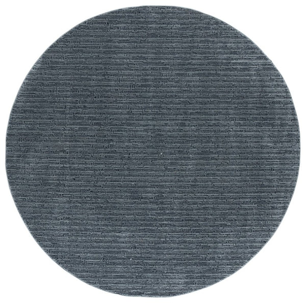 Safavieh Lunara Power Loomed Runner Rug Ivory Blue Polyester Blend for Modern Hallways 6'-7" x 6'-7" (Round) LUA324M-7R