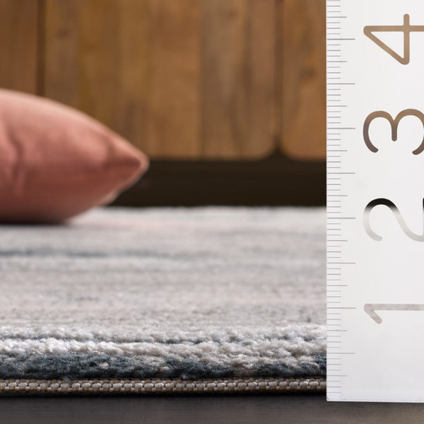 Safavieh Lunara Power Loomed Runner Rug Ivory Blue Polyester Blend for Modern Hallways 8'-0" x 10'-0" LUA324M-8