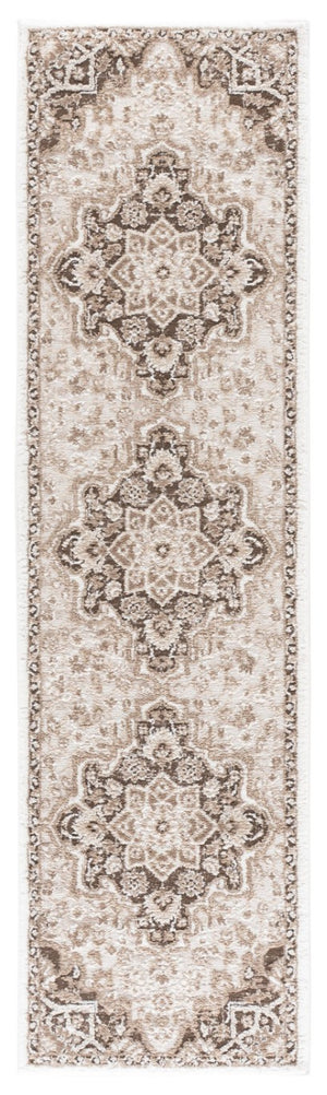 Safavieh Lunara Traditional Hallway Runner Polyester Jute Blend Low Pile Neutral Beige Rug 2'-2" x 8'-0" LUA326T-28