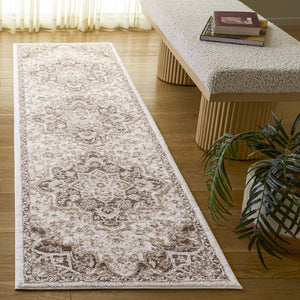 Safavieh Lunara Traditional Hallway Runner Polyester Jute Blend Low Pile Neutral Beige Rug 2'-2" x 8'-0" LUA326T-28